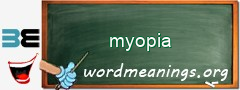WordMeaning blackboard for myopia